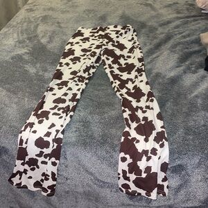 Cowhide legging flares